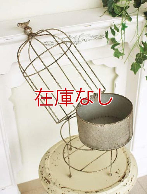 輸入雑貨 ラスティ ワイヤープランツケージ プランター コベント
