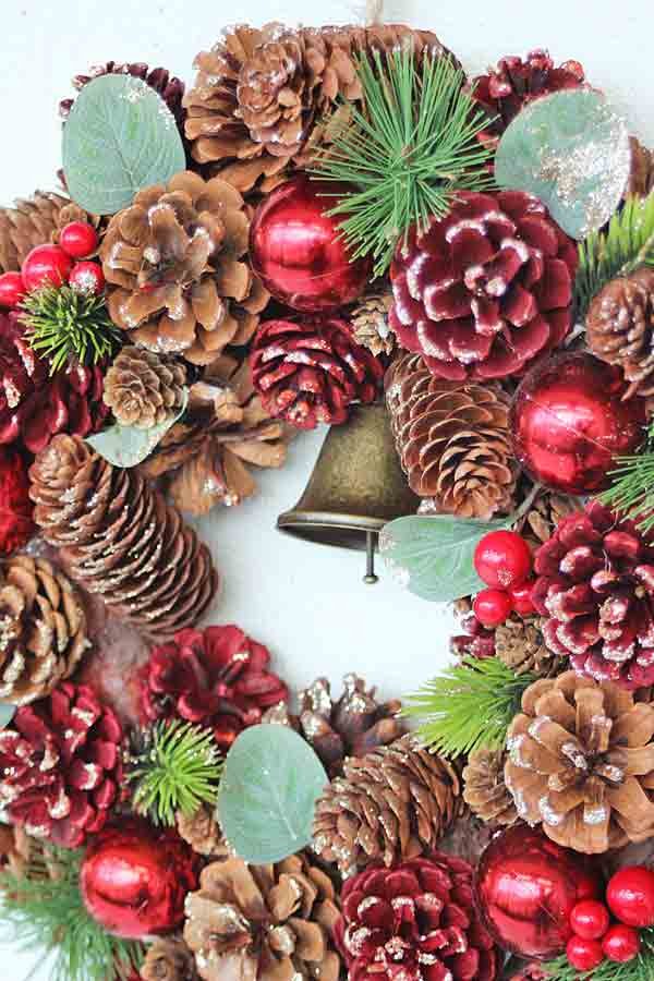 画像4: クリスマス 輸入雑貨 フランパイン コーンリース コベントガーデン Covent Garden Christmas ナチュラル ハンドメイド 壁飾り PS-18 (4)