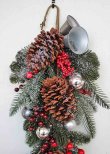 画像3: 輸入雑貨 ウイリム スワッグ クリスマス 壁飾り ドライフラワー コベントガーデン Covent Garden Christmas リース アートフラワー PS-21 (3)