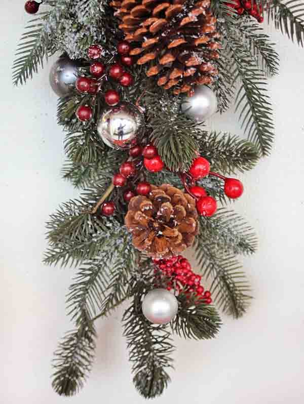 画像5: 輸入雑貨 ウイリム スワッグ クリスマス 壁飾り ドライフラワー コベントガーデン Covent Garden Christmas リース アートフラワー PS-21 (5)