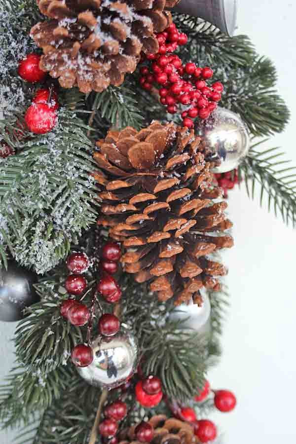 画像4: 輸入雑貨 ウイリム スワッグ クリスマス 壁飾り ドライフラワー コベントガーデン Covent Garden Christmas リース アートフラワー PS-21 (4)