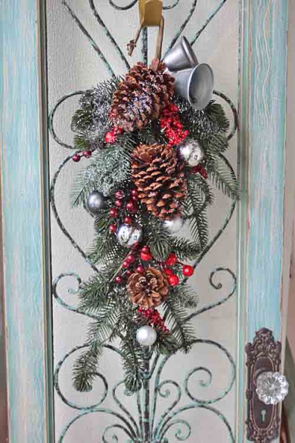 画像7: 輸入雑貨 ウイリム スワッグ クリスマス 壁飾り ドライフラワー コベントガーデン Covent Garden Christmas リース アートフラワー PS-21 (7)