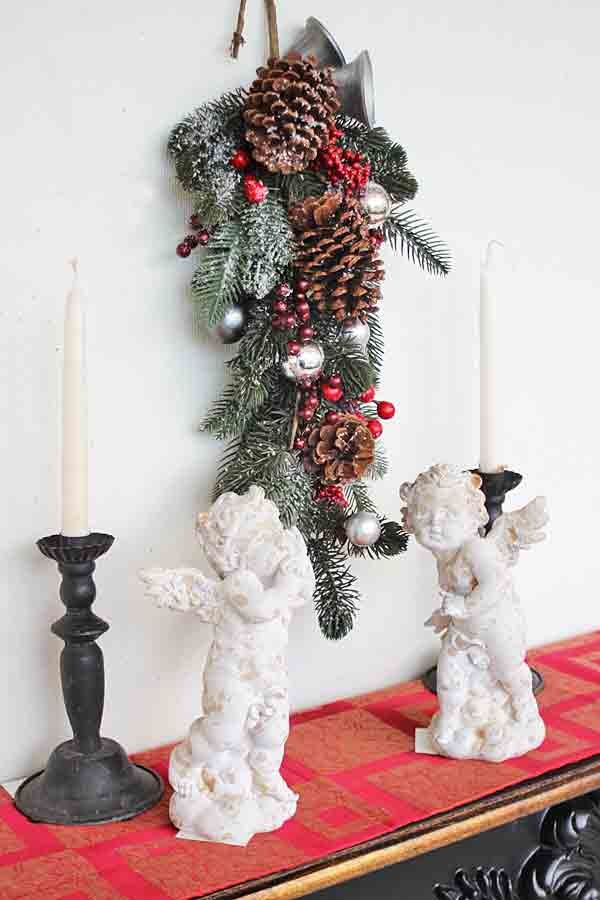 画像6: 輸入雑貨 ウイリム スワッグ クリスマス 壁飾り ドライフラワー コベントガーデン Covent Garden Christmas リース アートフラワー PS-21 (6)