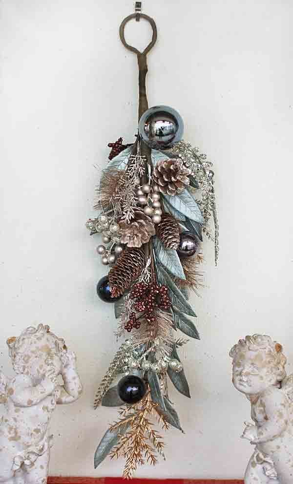 画像1: 輸入雑貨 クラシーシック スワッグ クリスマス 壁飾り ドライフラワー コベントガーデン Covent Garden Xmas リース アートフラワー SD-11 (1)