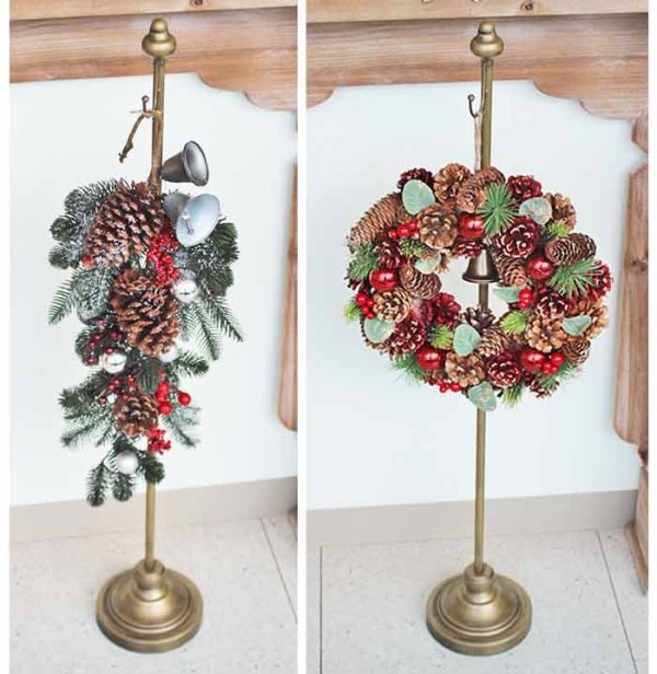 画像5: 輸入雑貨 ヘリーク リーススタンド アレンジベース クリスマス コベントガーデン Covent Garden Xmas アイアン アンティーク US-68 (5)