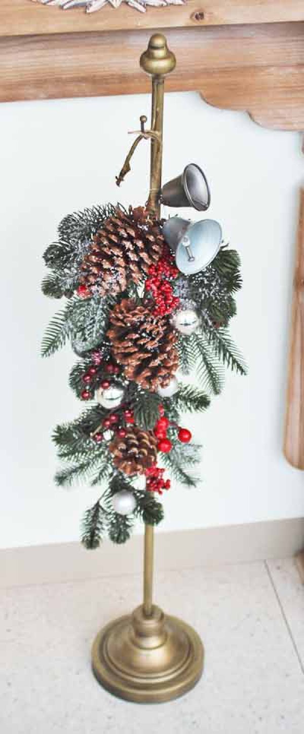 画像8: 輸入雑貨 ウイリム スワッグ クリスマス 壁飾り ドライフラワー コベントガーデン Covent Garden Christmas リース アートフラワー PS-21 (8)