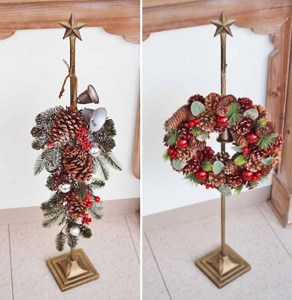 画像5: 輸入雑貨 スターク リーススタンド アレンジベース クリスマス コベントガーデン Covent Garden Xmas アイアン アンティーク US-69 (5)