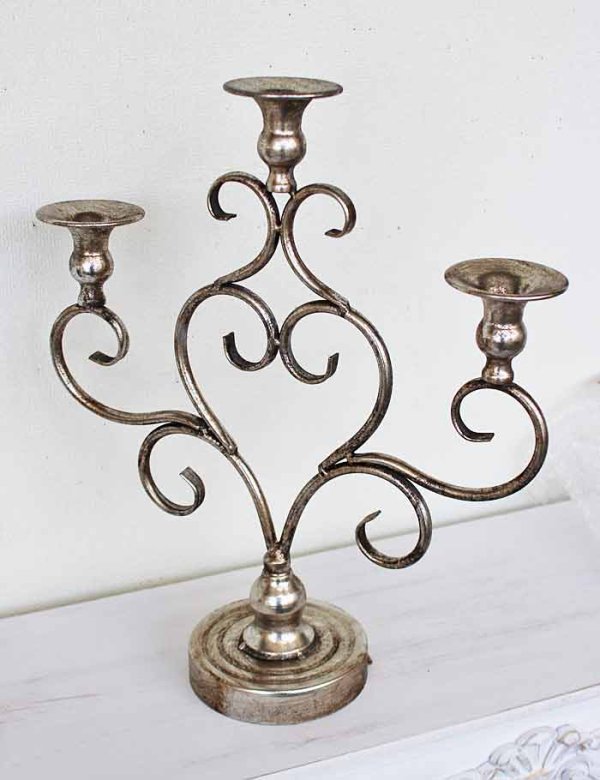 画像1: 輸入雑貨 ヴィア キャンドルスティック クリスマス X'mas コベントガーデン Covent Garden Christmas シャビー アンティーク VG-20 送料無料 (1)