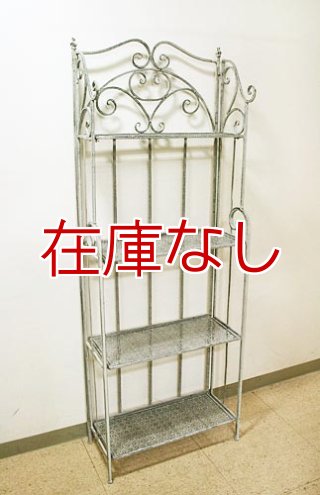 【極美品】ブランシェ ツーティアシェルフ コベントガーデン シャビーシック 輸入家具 ラスティ フォーティアシェルフ アイアン ディスプレイ