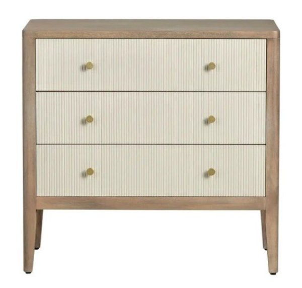 画像2: 輸入家具 チェスト 3段 北欧風家具 モダン ナチュラル アイボリー アンティーク風 コンテンポラリー AC-1046 送料無料 直輸入 リビングスタジオ (2)