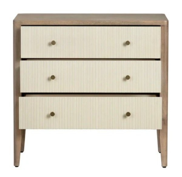 画像3: 輸入家具 チェスト 3段 北欧風家具 モダン ナチュラル アイボリー アンティーク風 コンテンポラリー AC-1046 送料無料 直輸入 リビングスタジオ (3)