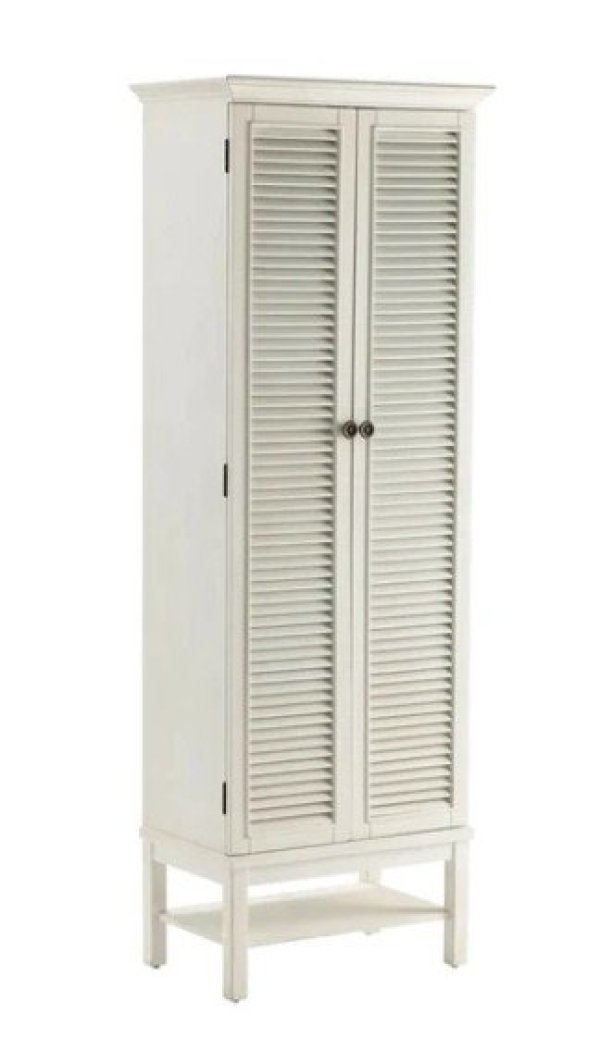 画像1: 輸入家具 トールキャビネット 北欧風家具 シェルフ ナチュラル アイボリー アンティーク風 シャビー AC-3682 送料無料 直輸入 リビングスタジオ (1)