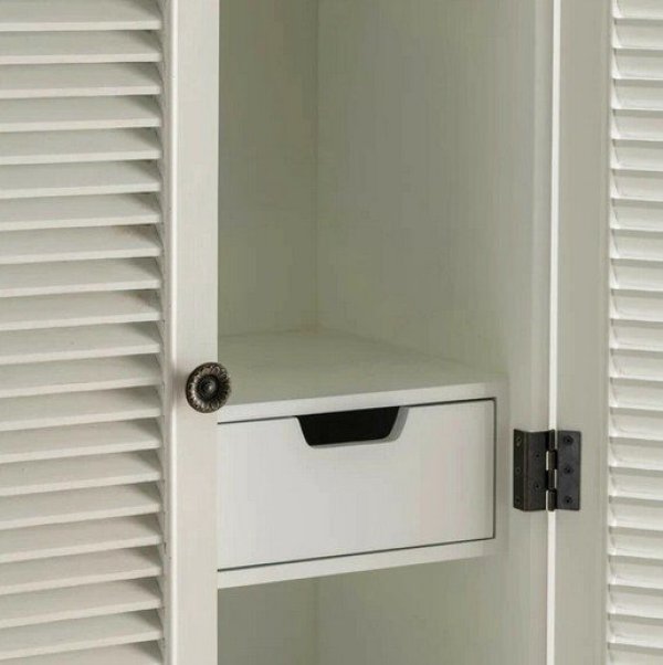 画像4: 輸入家具 トールキャビネット 北欧風家具 シェルフ ナチュラル アイボリー アンティーク風 シャビー AC-3682 送料無料 直輸入 リビングスタジオ (4)