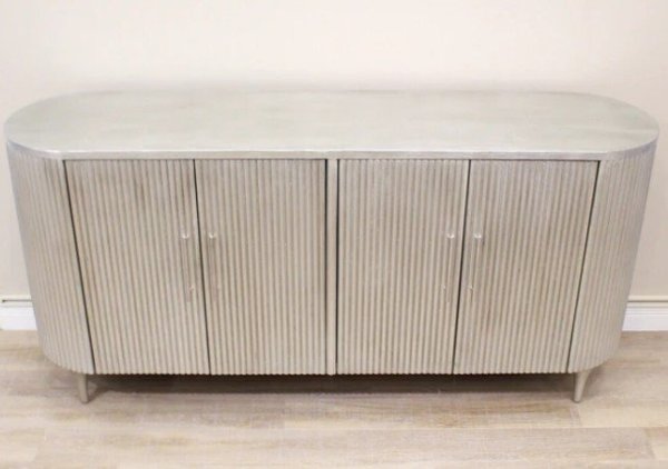 画像3: 輸入家具 サイドボード キャビネット モダン シルバー アンティーク風 シャビー イタリアン AC-5099 家財送料無料 直輸入 リビングスタジオ (3)