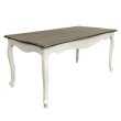 画像1: 輸入家具 フレンチクラシック ダイニングテーブル W160 ホワイト シャビーシック アンティーク風 イタリアン SH-181167-FB 家財送料無料 (1)