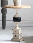 画像3: 輸入家具 サイドテーブル 花台 円形 ナチュラル 小テーブル シャビーシック アンティーク風 φ47×H59 85383ST  送料無料 直輸入 リビングスタジオ (3)