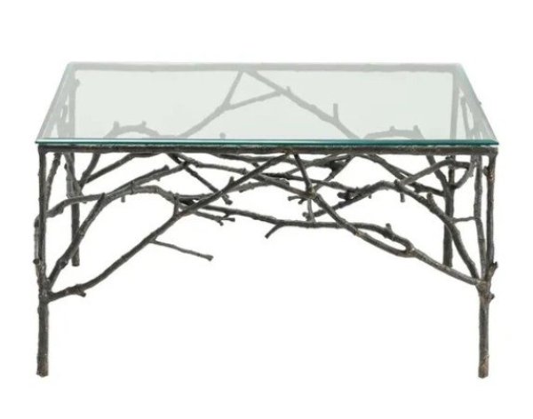 画像2: 輸入家具 センターテーブル アイアン 小枝 ブランチ ガラス クラシック シャビー アンティーク風 AC-R003 送料無料 直輸入 リビングスタジオ (2)