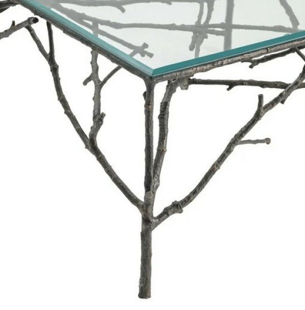 画像3: 輸入家具 センターテーブル アイアン 小枝 ブランチ ガラス クラシック シャビー アンティーク風 AC-R003 送料無料 直輸入 リビングスタジオ (3)