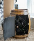 画像1: 輸入家具 ワインラック サイドテーブル 樽型 アンティーク風 ボトルラック シャビーシック AN-80146 送料無料 直輸入 リビングスタジオ (1)