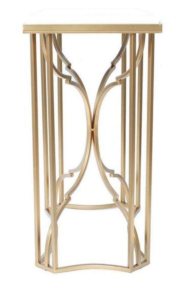 画像3: 輸入家具 コンソール サイドテーブル 花台 アイアン メタル ゴールド シンプル モダン クラシック シャビーシック アンティーク風 FM-429 リビングスタジオ 送料無料 (3)