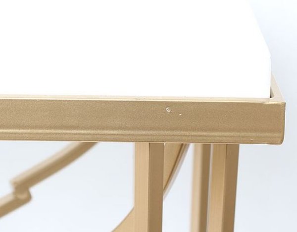 画像5: 輸入家具 コンソール サイドテーブル 花台 アイアン メタル ゴールド シンプル モダン クラシック シャビーシック アンティーク風 FM-429 リビングスタジオ 送料無料 (5)