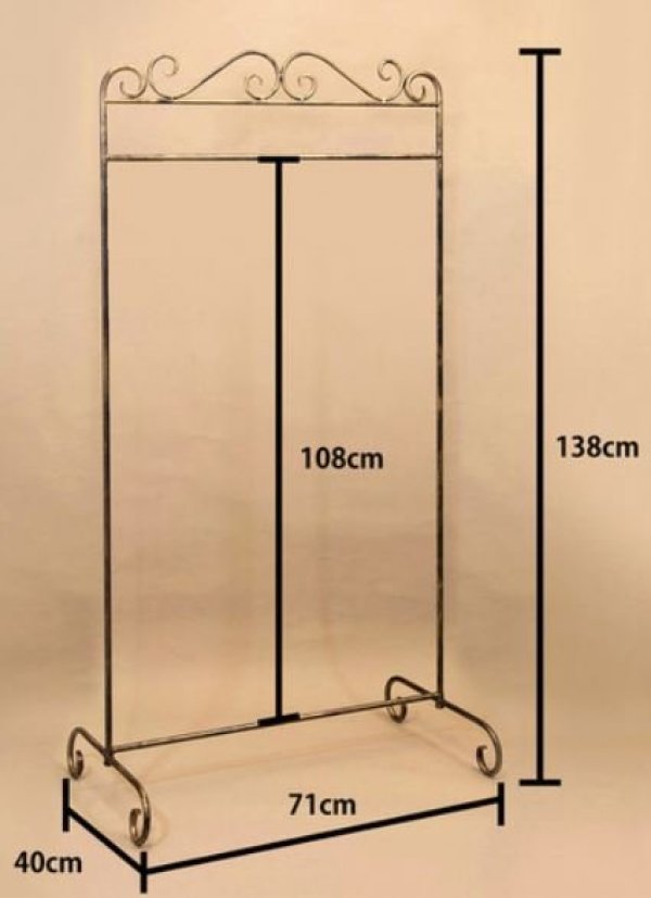 画像2: 輸入家具 シャンドル アイアン コートハンガー ハンガーラック ゴールド シャビーシック アンティーク風 SA885380-GD 直輸入 リビングスタジオ 送料無料 (2)