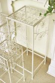 輸入家具 プランタースタンド 3段 アイアン ホワイト 白 花台 サイド