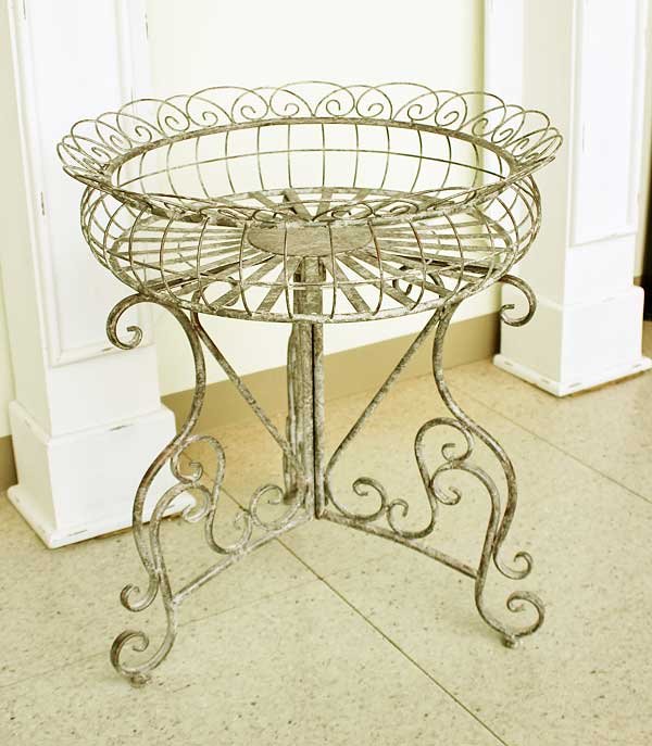 画像2: 輸入家具 フラワーディスプレイテーブル S 花台 フラワースタンド ガーデニング シャビーシック vil 6074 送料無料 直輸入 リビングスタジオ (2)