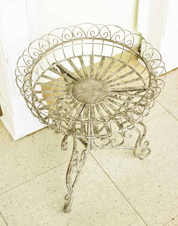 画像3: 輸入家具 フラワーディスプレイテーブル S 花台 フラワースタンド ガーデニング シャビーシック vil 6074 送料無料 直輸入 リビングスタジオ (3)