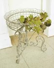 画像1: 輸入家具 フラワーディスプレイテーブル S 花台 フラワースタンド ガーデニング シャビーシック vil 6074 送料無料 直輸入 リビングスタジオ (1)
