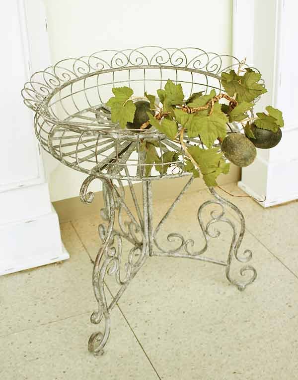 画像1: 輸入家具 フラワーディスプレイテーブル S 花台 フラワースタンド ガーデニング シャビーシック vil 6074 送料無料 直輸入 リビングスタジオ (1)