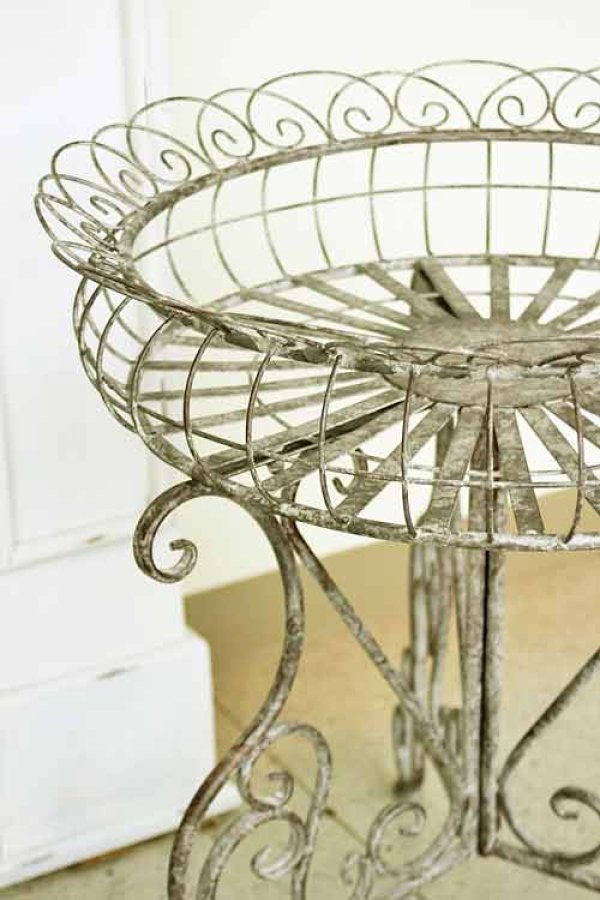 画像4: 輸入家具 フラワーディスプレイテーブル S 花台 フラワースタンド ガーデニング シャビーシック vil 6074 送料無料 直輸入 リビングスタジオ (4)