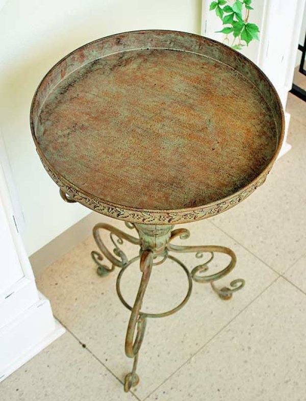 画像3: 輸入家具 フラワーテーブル 花台 アイアン サイドテーブル アンティーク ガーデニング シャビー vil 6176 送料無料 直輸入 リビングスタジオ (3)