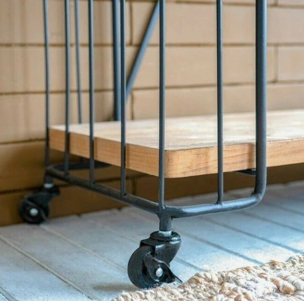 画像7: 輸入家具 シェルフ 飾り棚 本棚 アイアン ウッド シャビー ブックシェルフ プランターラック AN-43157 送料無料 直輸入 リビングスタジオ (7)