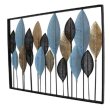 画像2: 輸入雑貨 Wall Deco 4カラー Leaf 壁飾り アイアン ブルー ゴールド 葉っぱ ブリキ モダン CIL-120 送料無料 直輸入 リビングスタジオ (2)