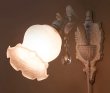 画像1: 輸入雑貨 照明 ブラケット ウォールランプ 室内用 LED対応 シャビーシック 姫系 パリ グレース 1灯 アンティーク ホワイト YG18207-1W-WGD (1)
