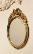 画像2: 輸入雑貨 ミラー 楕円 ゴールド リボン 壁掛け 鏡 ロココ オーバル イタリアン クラシック 姫系 15015WM-GD 直輸入 リビングスタジオ (2)