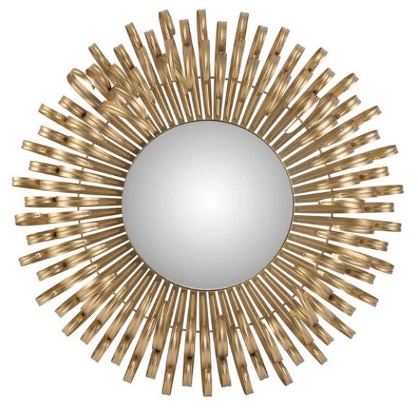 画像3: 輸入雑貨 ミラー モダン アンティーク風 ゴールド アルミ 壁飾り ウォールデコレーション 花びら 65cm AN-44404 送料無料 直輸入 リビングスタジオ (3)