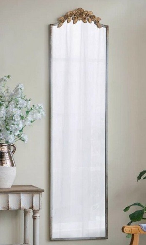 画像1: 輸入家具 ミラー バロック ロココ 姿見 46×180cm 壁掛け アンティーク クラシック AN-7233 送料無料 直輸入 リビングスタジオ -cot- (1)