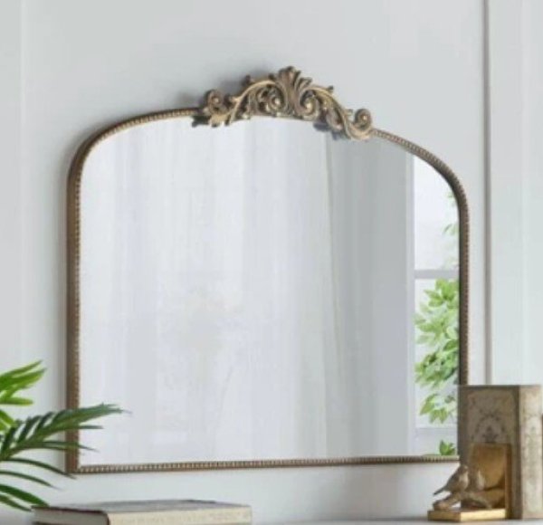 画像2: 輸入家具 ミラー バロック ロココ ゴールド 100×80cm 壁掛け アンティーク クラシック AN-82193-G 送料無料 直輸入 リビングスタジオ -cot- (2)