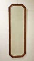 画像1: イタリア製 輸入雑貨 ミラー 姿見 八角 ブラウン 38X118 古木風 木目 ナチュラル アンティーク風 リビングスタジオ 直輸入 Bertozzi ベルトッツィ 808268 送料無料 (1)