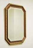 画像2: イタリア製 輸入雑貨 ミラー 八角 ブラウン ゴールド トリム 63X83 縦横兼用 木目 ナチュラル アンティーク風 リビングスタジオ 直輸入 Bertozzi ベルトッツィ 808363 送料無料 (2)