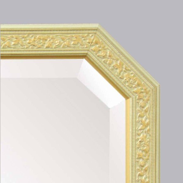 画像2: イタリア製 輸入雑貨 ミラー 姿見 八角 アイボリー ゴールド 38X138 クラシック アンティーク風 リビングスタジオ 直輸入 Bertozzi ベルトッツィ 808996 送料無料 (2)
