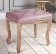 画像1: 輸入家具 スツール ベロアピンク イタリアン ロココ シャビー アンティーク風 ナチュラル 17703ST-PK 直輸入 リビングスタジオ 送料無料 (1)
