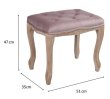 画像2: 輸入家具 スツール ベロアピンク イタリアン ロココ シャビー アンティーク風 ナチュラル 17703ST-PK 直輸入 リビングスタジオ 送料無料 (2)