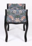 画像4: 輸入家具 スツール アーム付き ウィリアムモリス イチゴ泥棒 クラシック イタリアン シャビー 17716ST-VI02 リビングスタジオ 送料無料 (4)