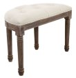 画像5: 輸入家具 スツール 半円形 リネンベージュ クラシック イタリアン シャビー アンティーク 17717ST-LB 直輸入 リビングスタジオ 送料無料 (5)