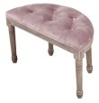 画像5: 輸入家具 スツール 半円形 ベロアピンク クラシック イタリアン シャビー アンティーク 17717ST-PK 直輸入 リビングスタジオ 送料無料 (5)