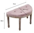 画像2: 輸入家具 スツール 半円形 ベロアピンク クラシック イタリアン シャビー アンティーク 17717ST-PK 直輸入 リビングスタジオ 送料無料 (2)