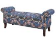 画像1: 輸入家具 ベンチスツール ロングスツール イチゴ泥棒 ウィリアムモリス ジェニファーテイラー Jennifer Taylor 33031RB-VI02 送料無料 (1)